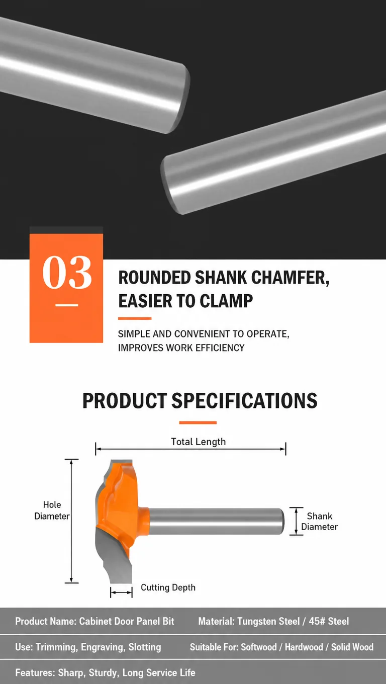 Cabinet Door Panel & Decorative Edge Router Bit 08161329 - product detail 2