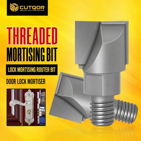 CUTQOR threaded door lock mortising router bits
