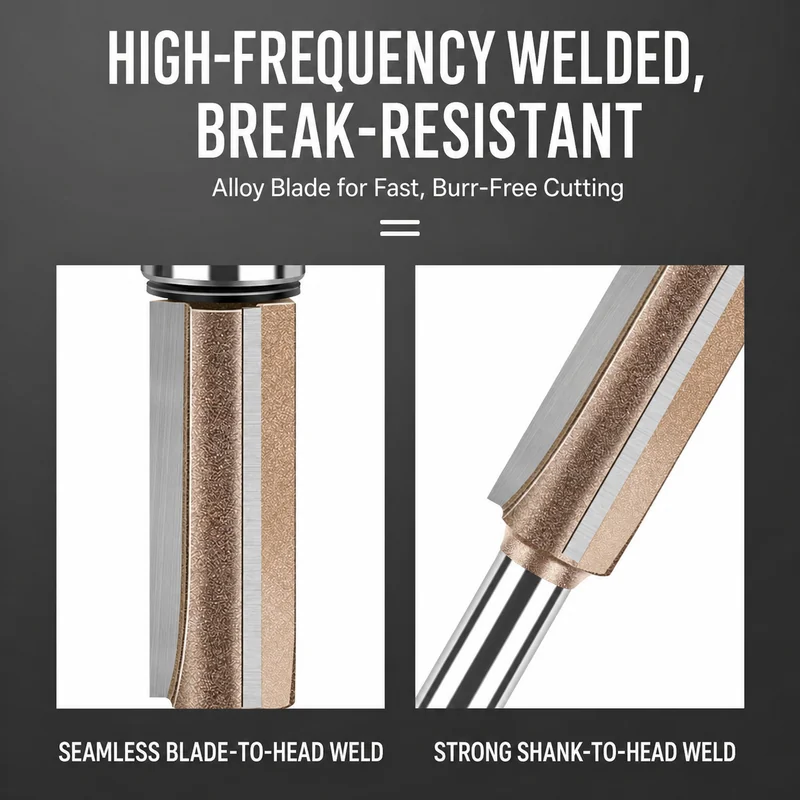 CUTQOR Three-Flute Dual-Bearing Flush-Trim Router Bits product detail