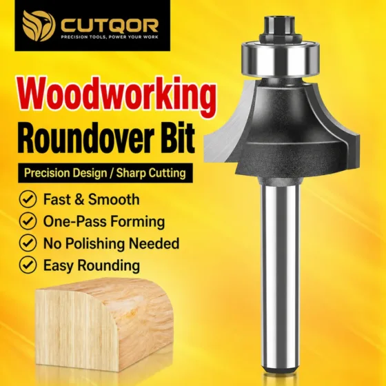 CUTQOR Standard Bearing Roundover Router Bits