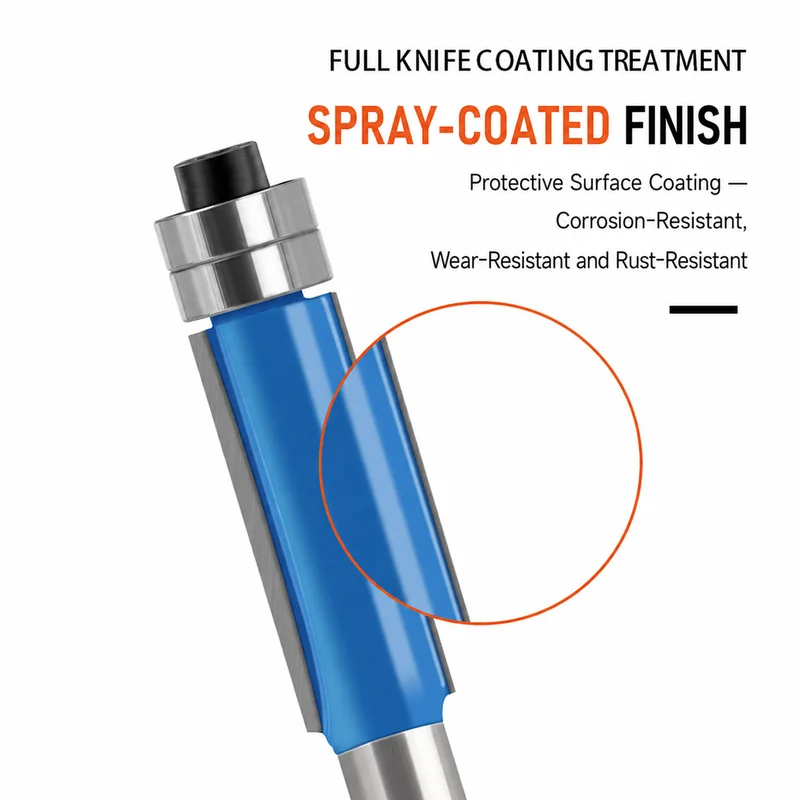 CUTQOR Double-Bearing & Three-Flute Flush-Trim Router Bit Series product detail