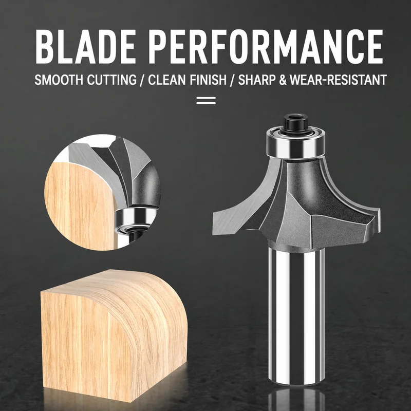 CUTQOR Professional Bearing Roundover Router Bit Series product detail