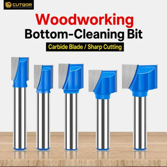 CUTQOR 8 mm Shank Bottom-Cleaning Router Bit Series