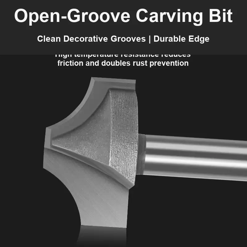 CUTQOR Open-Groove Decorative R-Profile Router Bits product detail