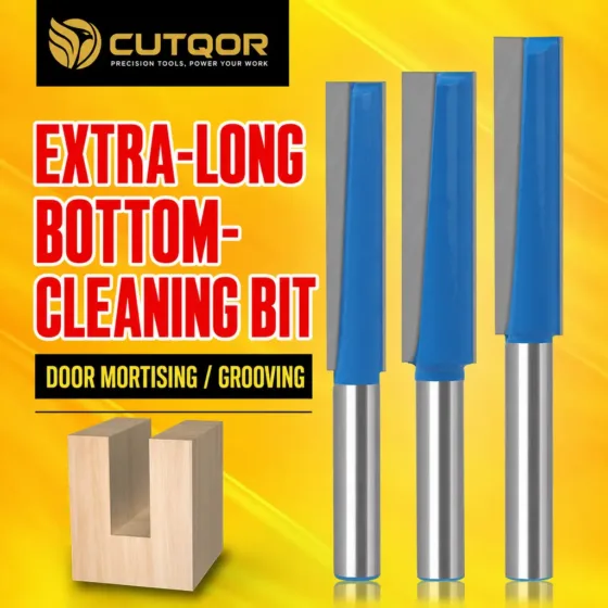 CUTQOR extra-long bottom-cleaning router bits