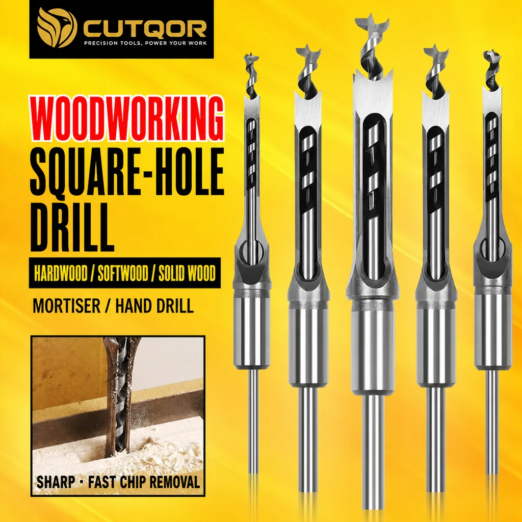 Square Hole Mortising Drill Bits