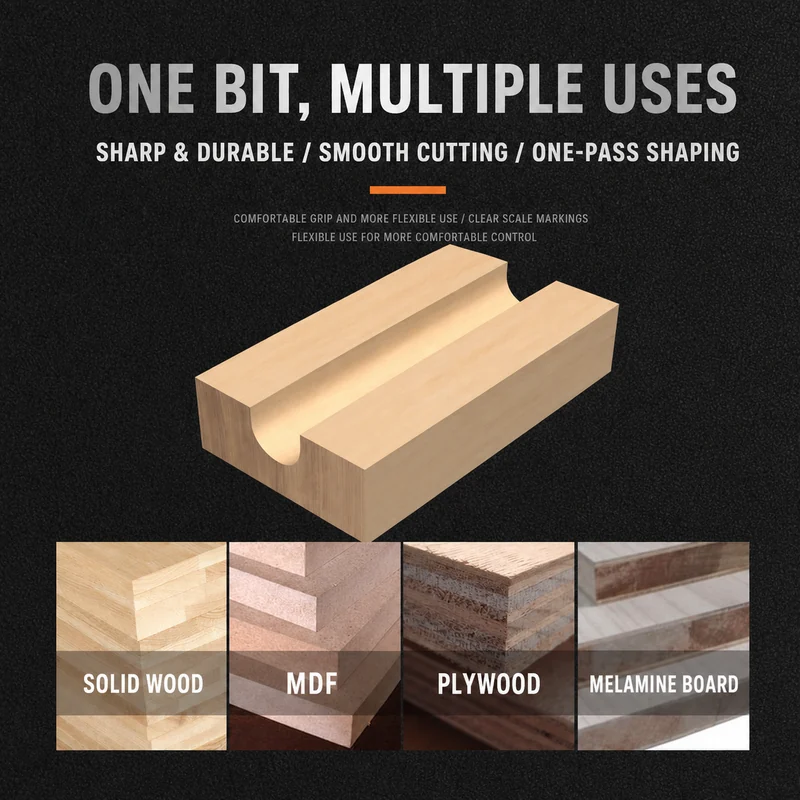CUTQOR Round Nose & Core Box Router Bits product detail