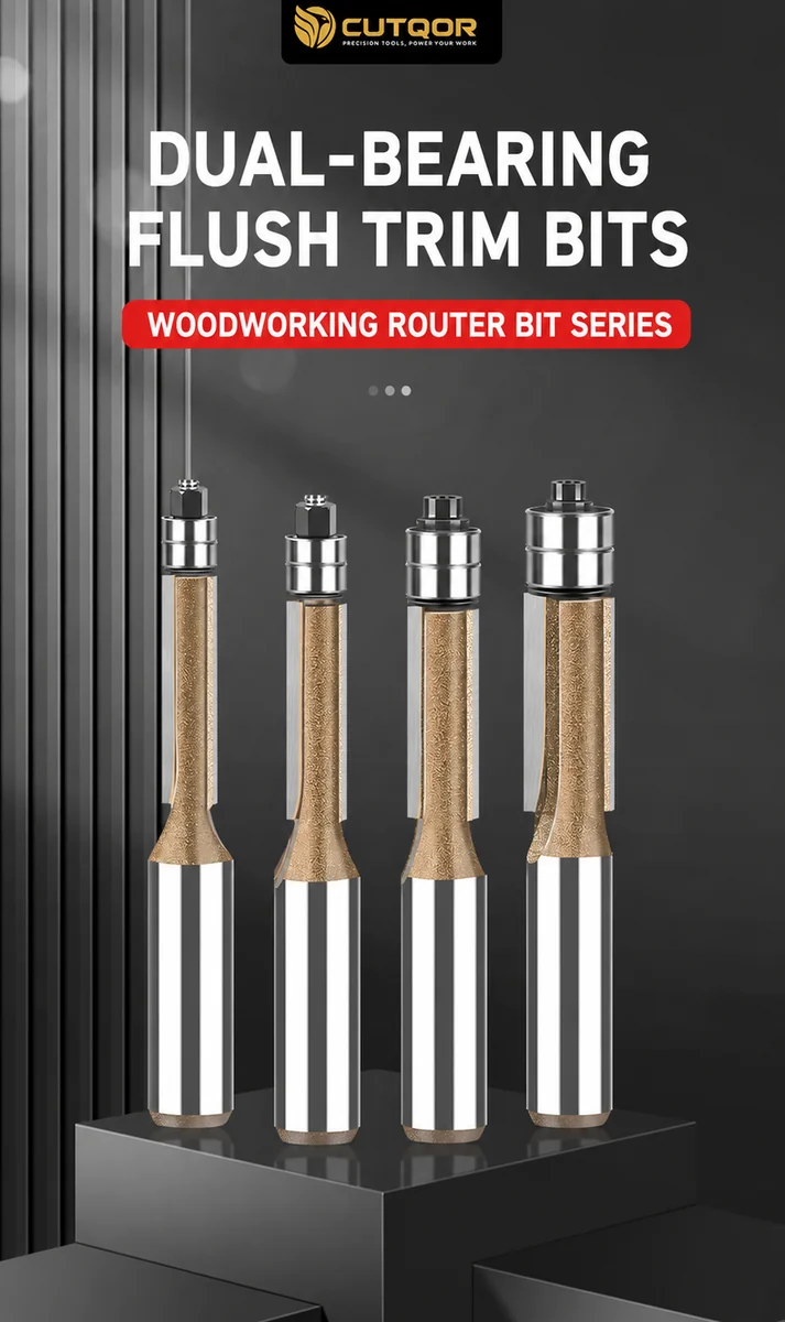 CUTQOR Dual-Bearing Flush-Trim Router Bits product detail