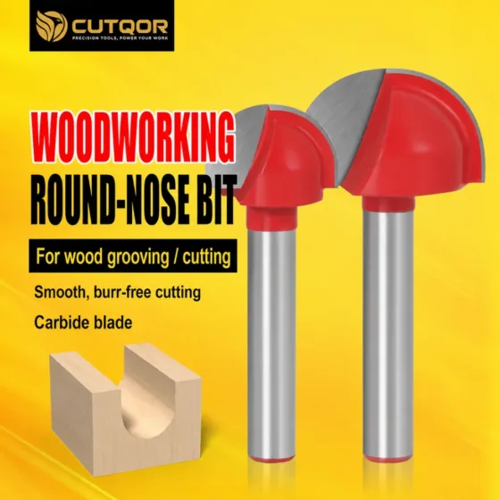 CUTQOR 6 mm Shank Round-Nose Router Bits
