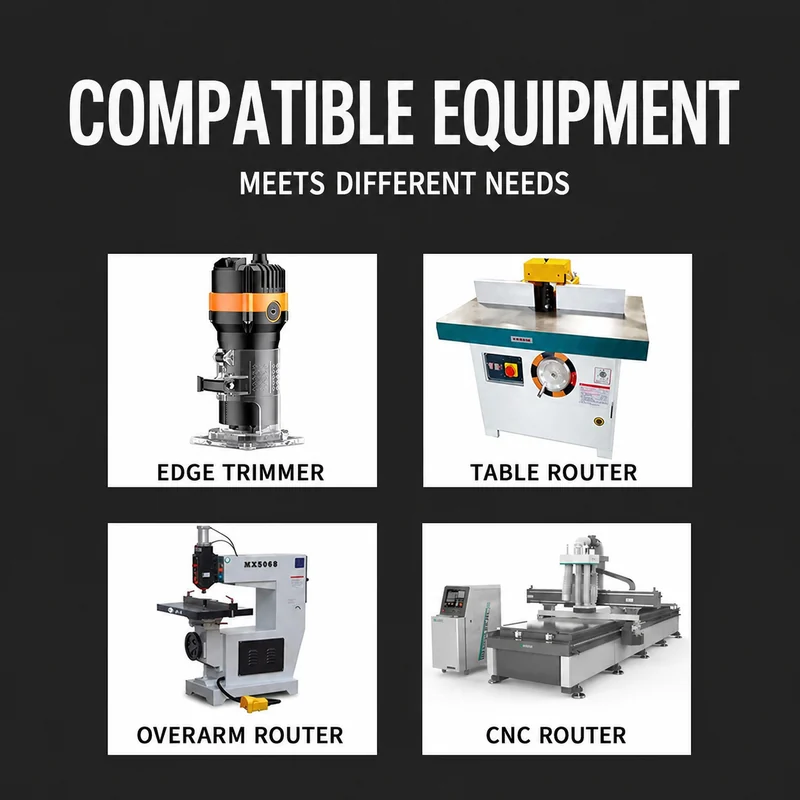 CUTQOR Carbon-Crystal Panel Radius Bending Router Bits product detail