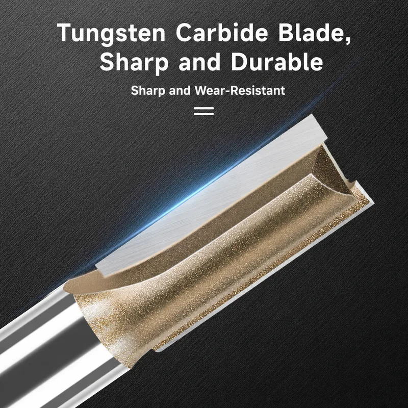 CUTQOR Professional Single & Double-Flute Straight Router Bits product detail