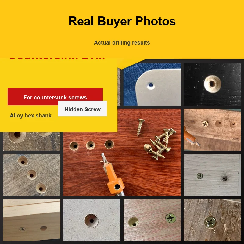 CUTQOR Woodworking Countersink Drill & Replacement Bit Sets product detail