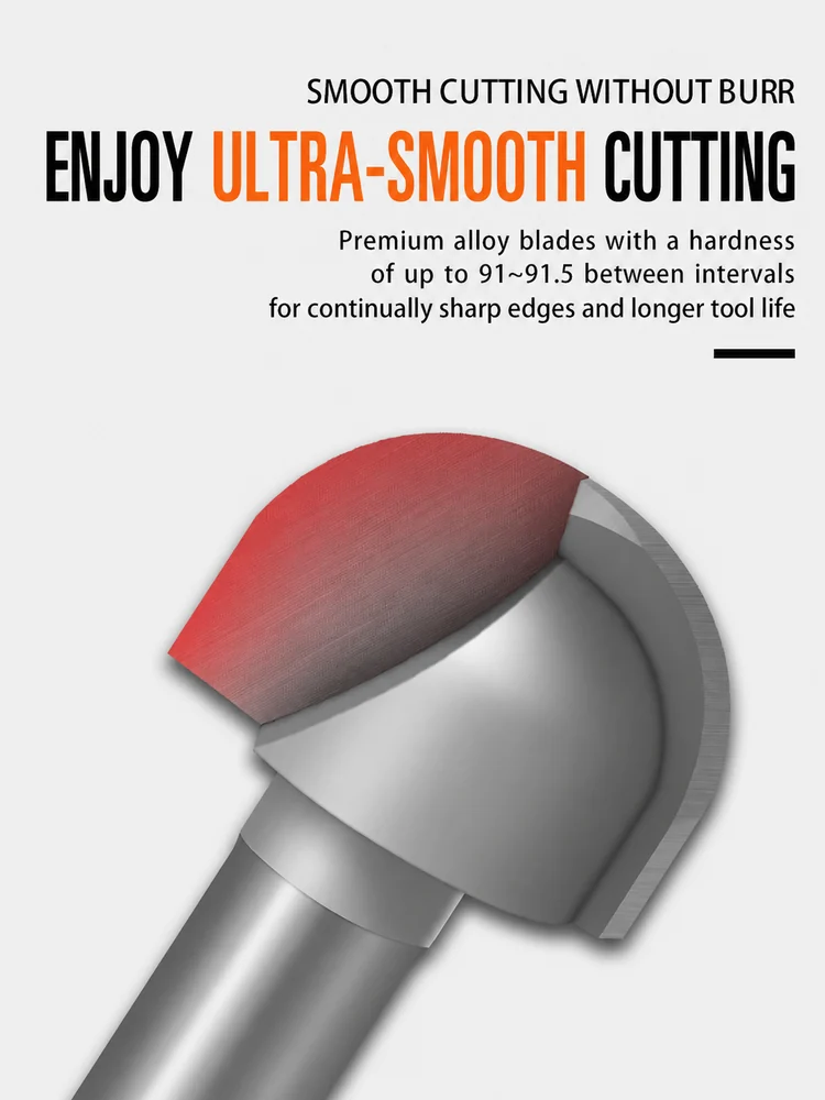 CUTQOR Round Nose & Core Box Router Bits product detail