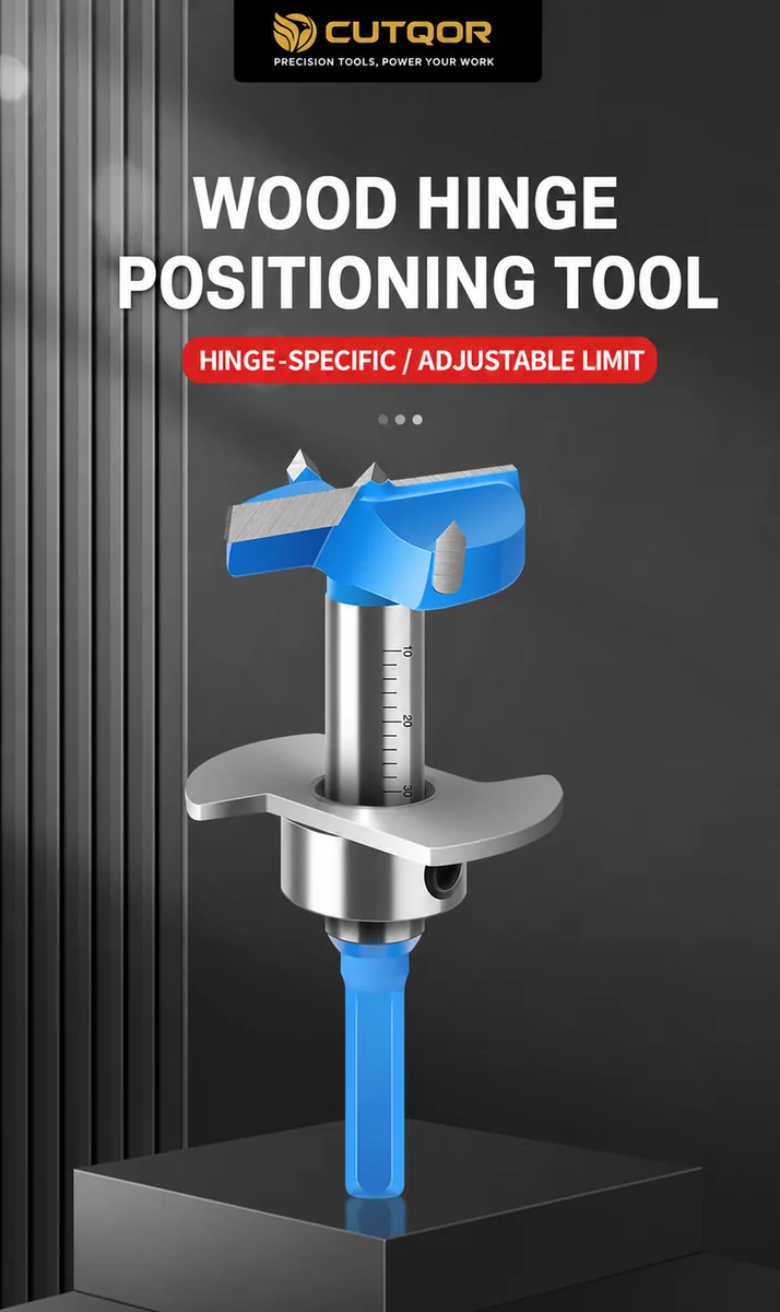 CUTQOR Adjustable Depth-Stop Hinge Boring Bits product view