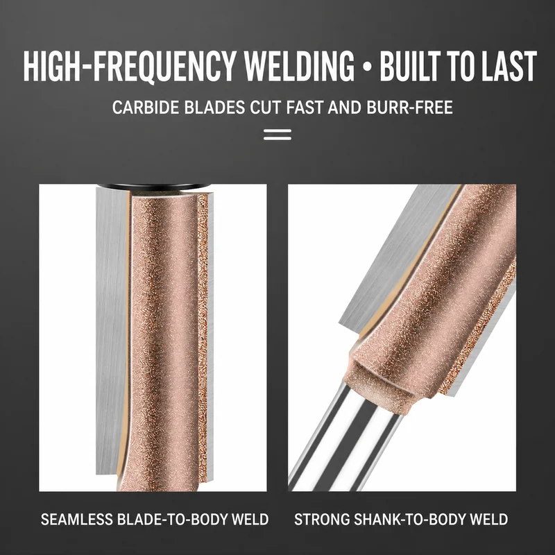 CUTQOR Professional Dual-Bearing Flush-Trim Router Bit Sets product detail