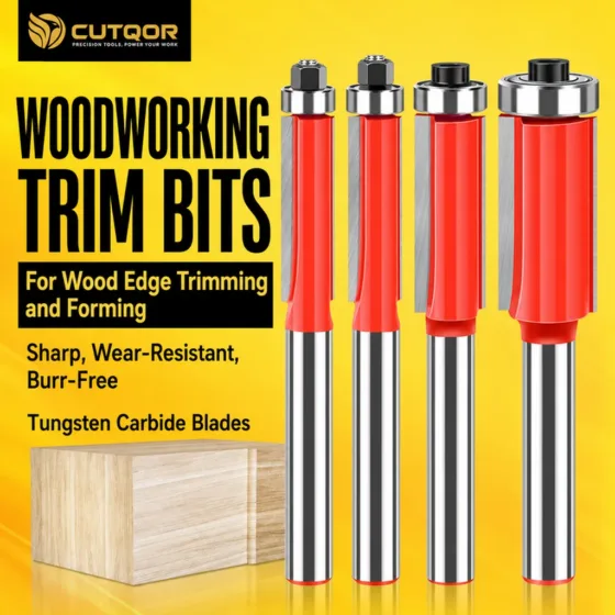 CUTQOR Bearing-Guided Flush-Trim Router Bit Series