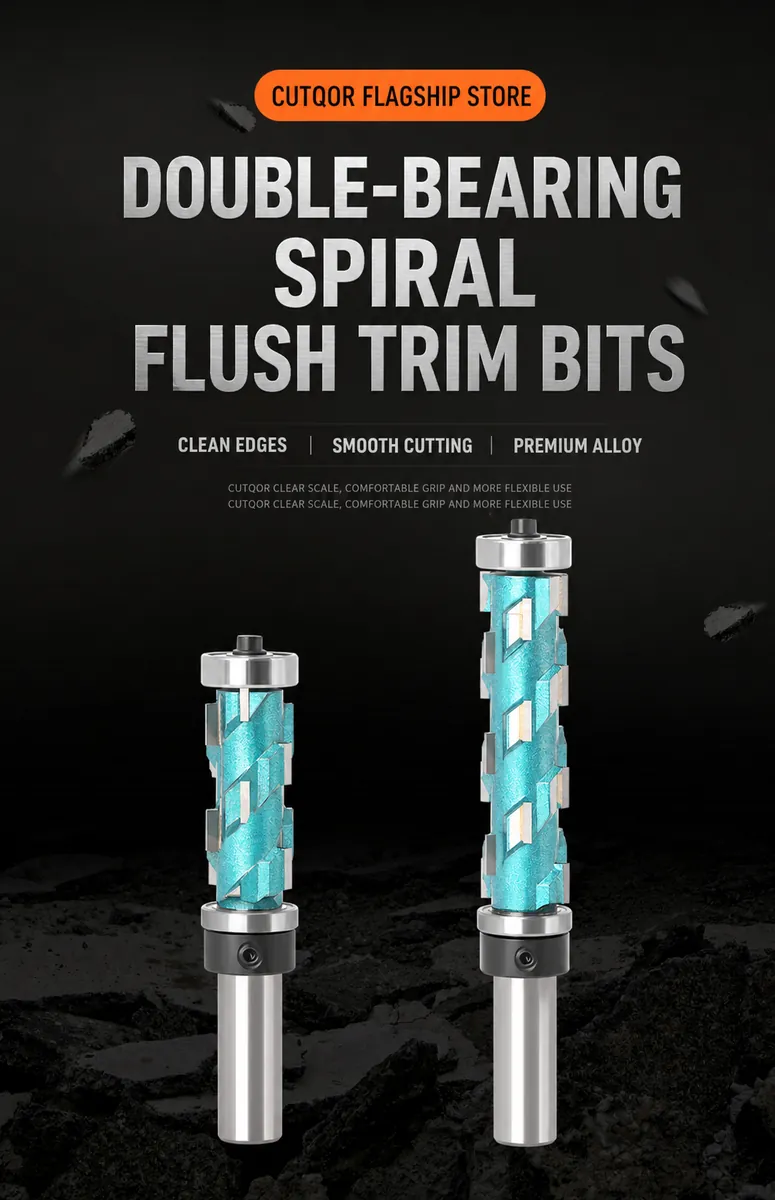 Double-Bearing Spiral Flush-Trim Bit Overview