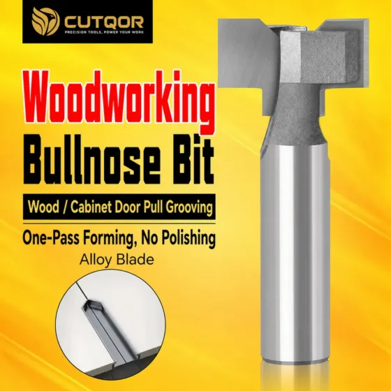 CUTQOR Concealed Cabinet Pull T-Slot Router Bits