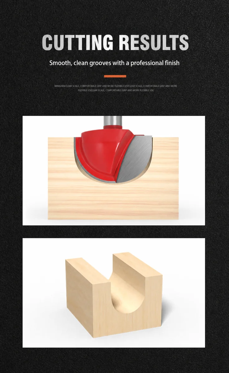 CUTQOR 6 mm Shank Round-Nose Router Bits product detail