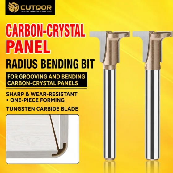 CUTQOR Carbon-Crystal Panel Radius Bending Router Bits