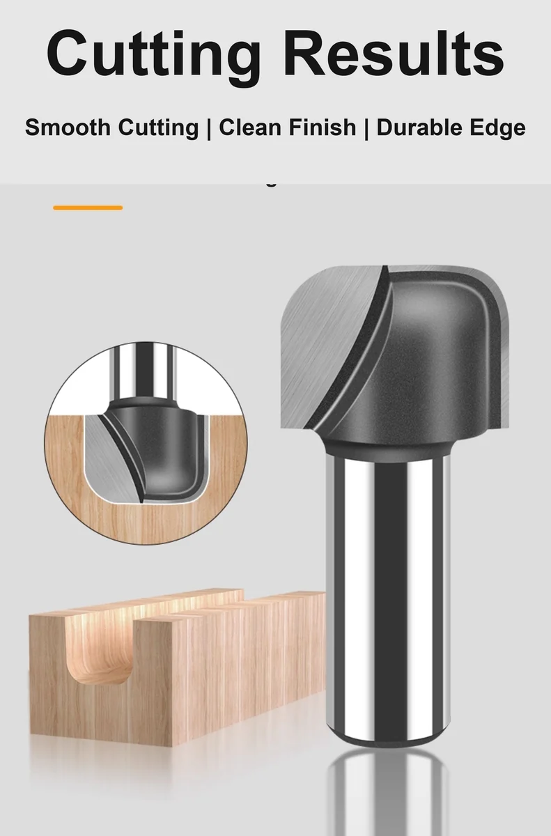 CUTQOR Double-Arc Round-Nose Core Box Router Bits product detail