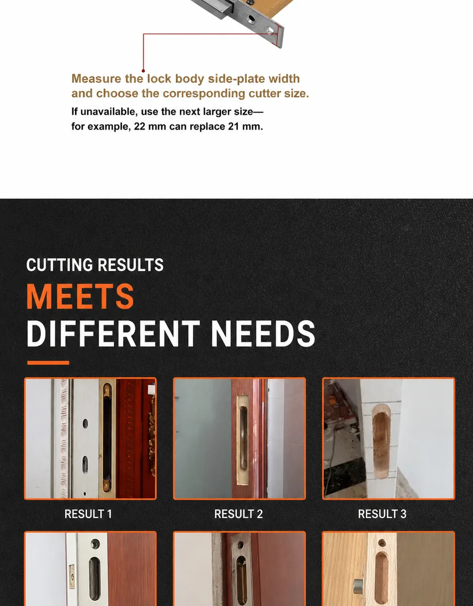 Door Lock Mortising Cutting Results