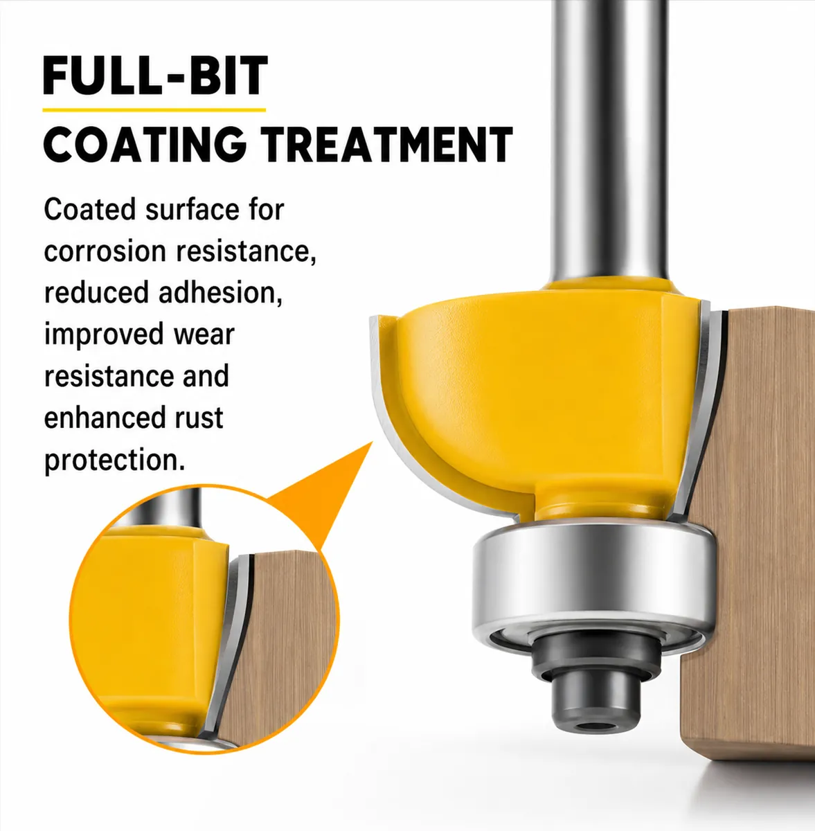 Protective Coating for Roundover Router Bits