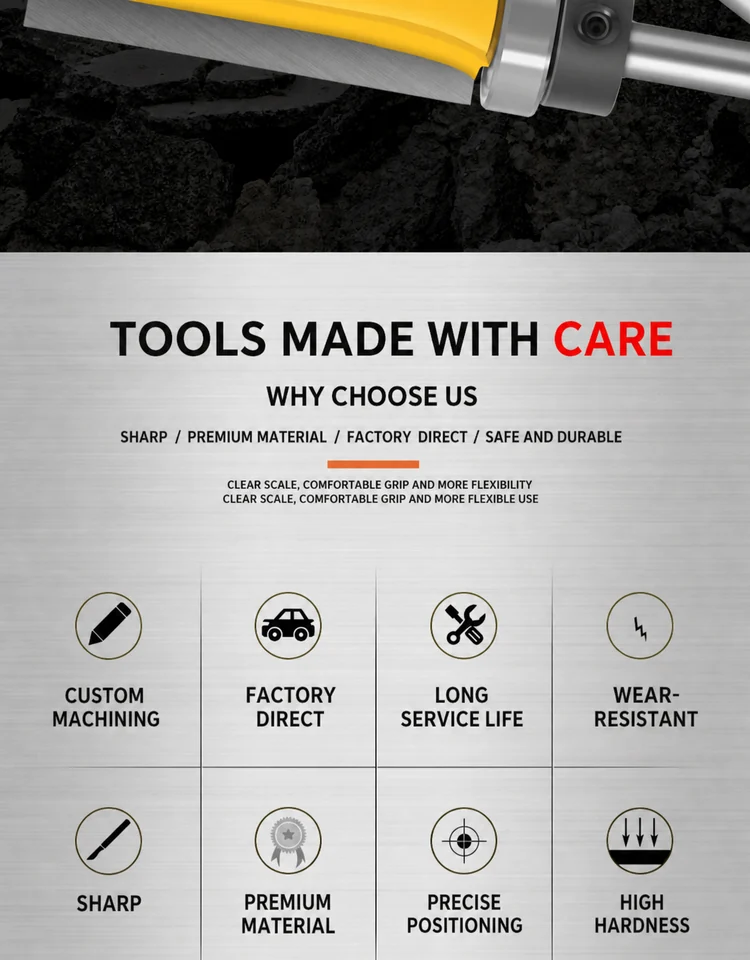 CUTQOR Bearing-Guided Flush-Trim & Three-Flute Router Bits product detail
