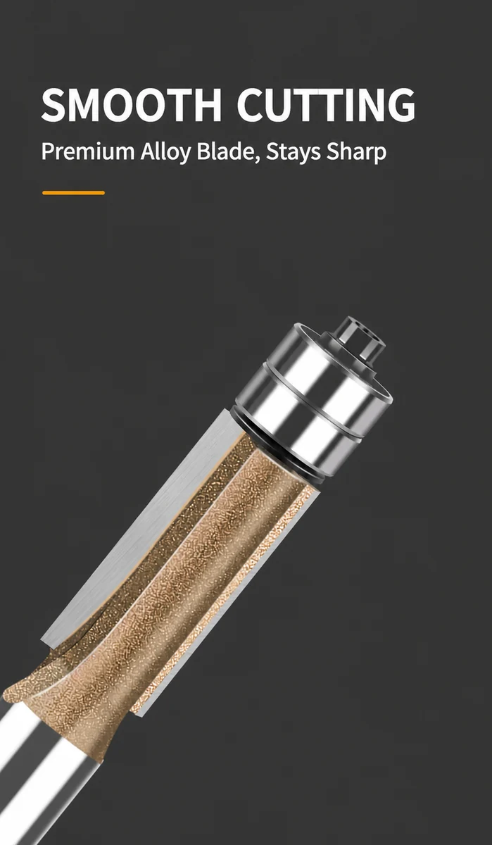 CUTQOR Dual-Bearing Flush-Trim Router Bits product detail