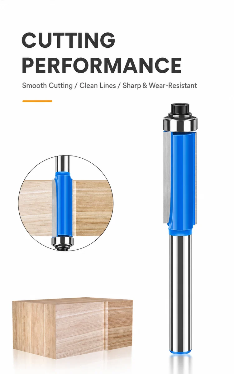 CUTQOR Professional Bearing-Guided Flush-Trim Router Bits product detail