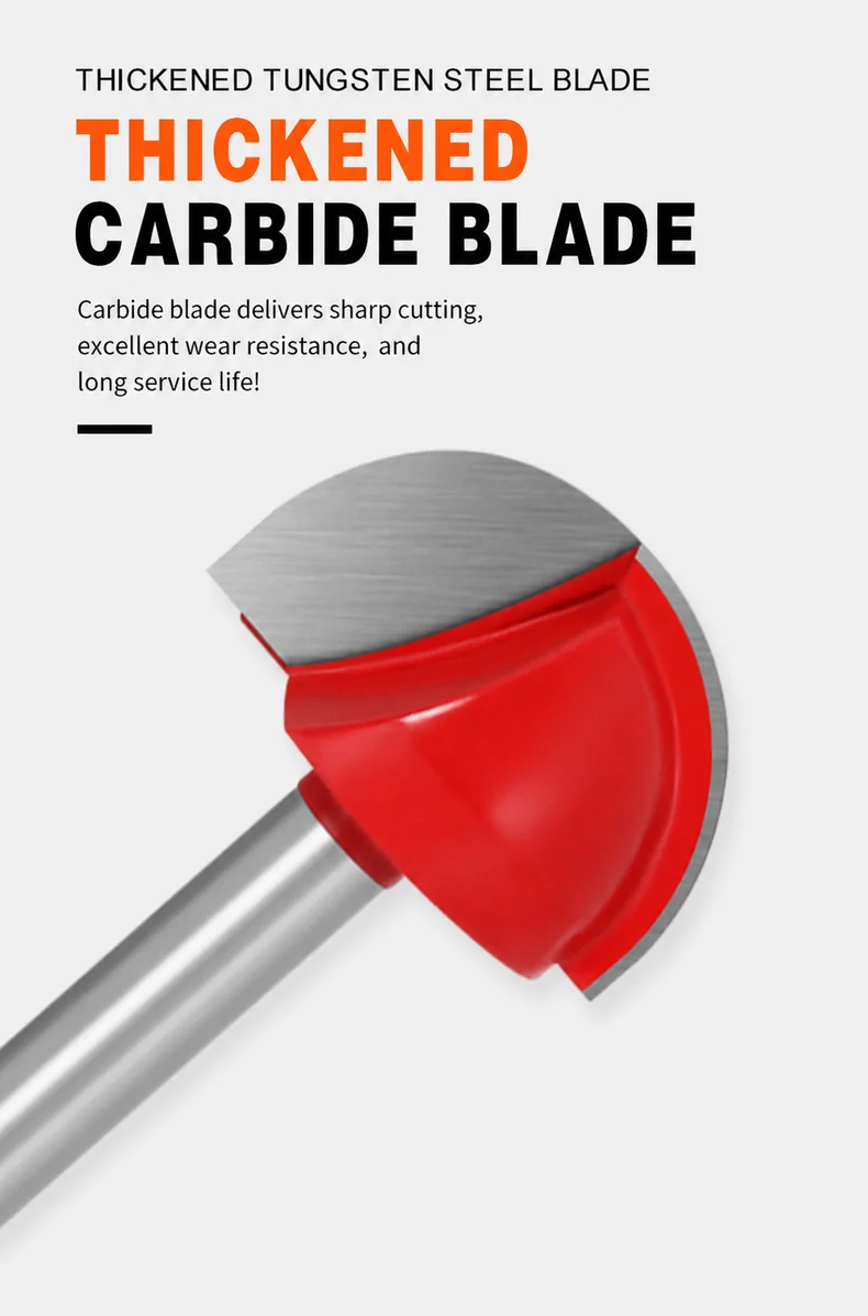 CUTQOR 6 mm Shank Round-Nose Router Bits product detail