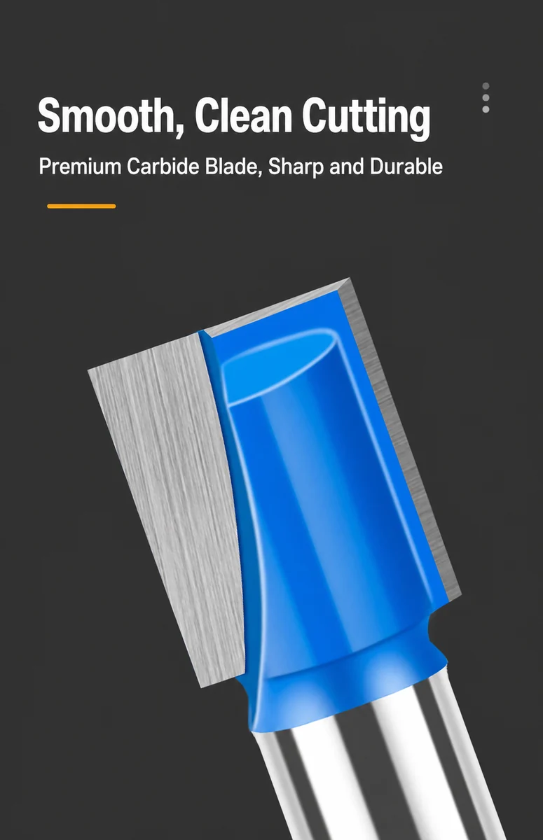 CUTQOR 8 mm Shank Bottom-Cleaning Router Bit Series product detail