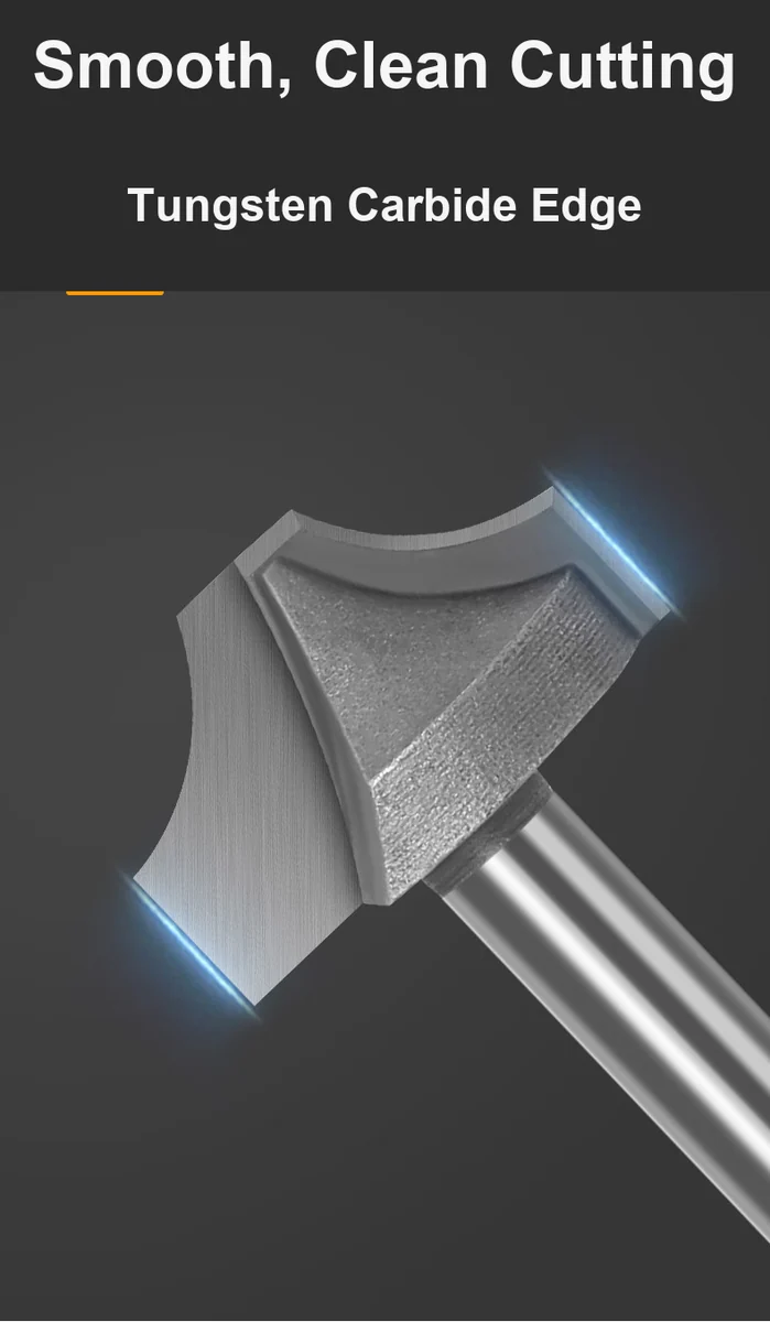 CUTQOR Open-Groove Decorative R-Profile Router Bits product detail