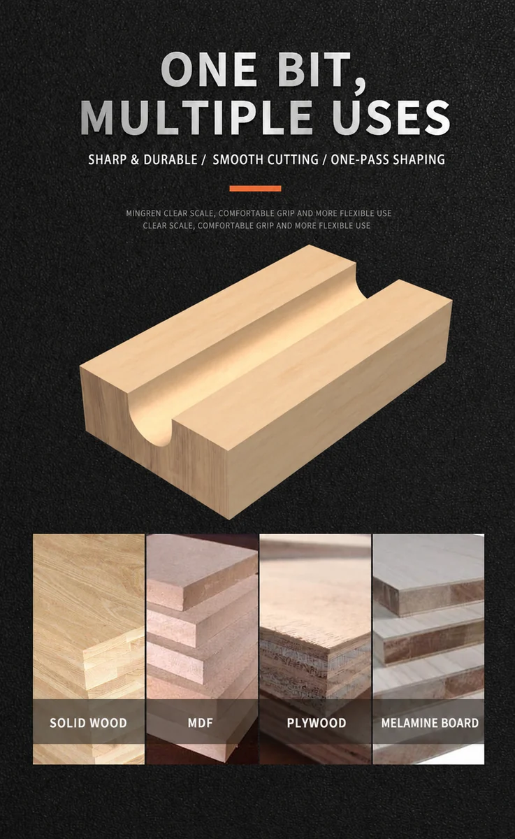 CUTQOR Round Nose & Core Box Router Bits product detail