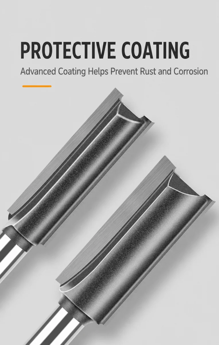 CUTQOR Standard & Extra-Long Straight Router Bits product detail