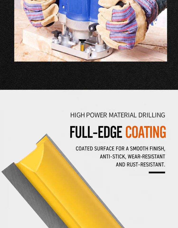CUTQOR Bearing-Guided Flush-Trim & Three-Flute Router Bits product detail