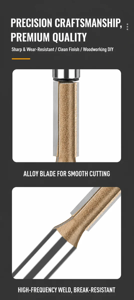 CUTQOR Dual-Bearing Flush-Trim Router Bits product detail