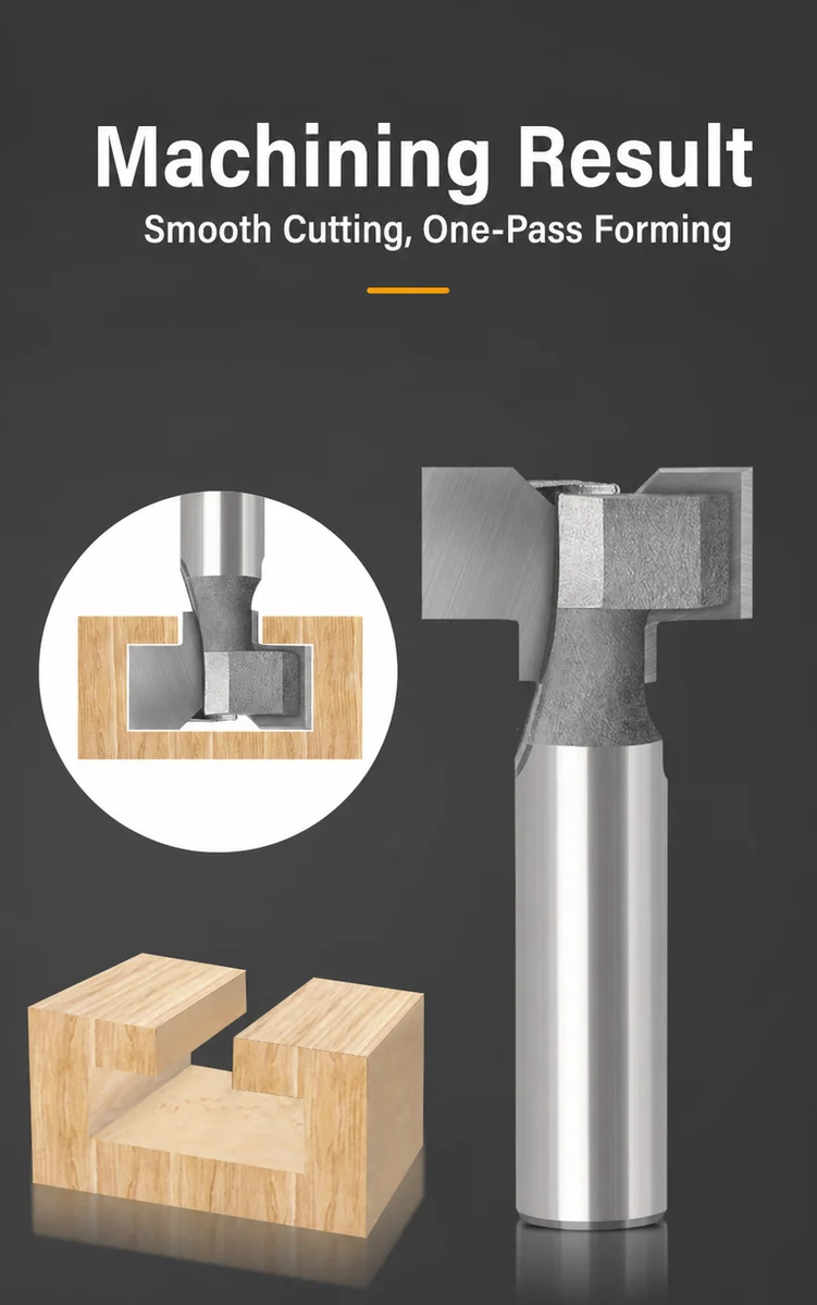 CUTQOR Concealed Cabinet Pull T-Slot Router Bits product detail