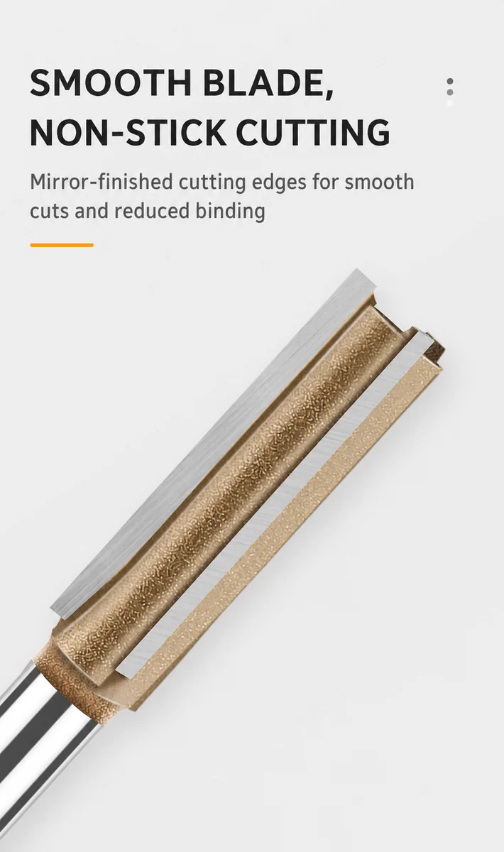 CUTQOR Professional Three-Flute Straight Router Bits product detail