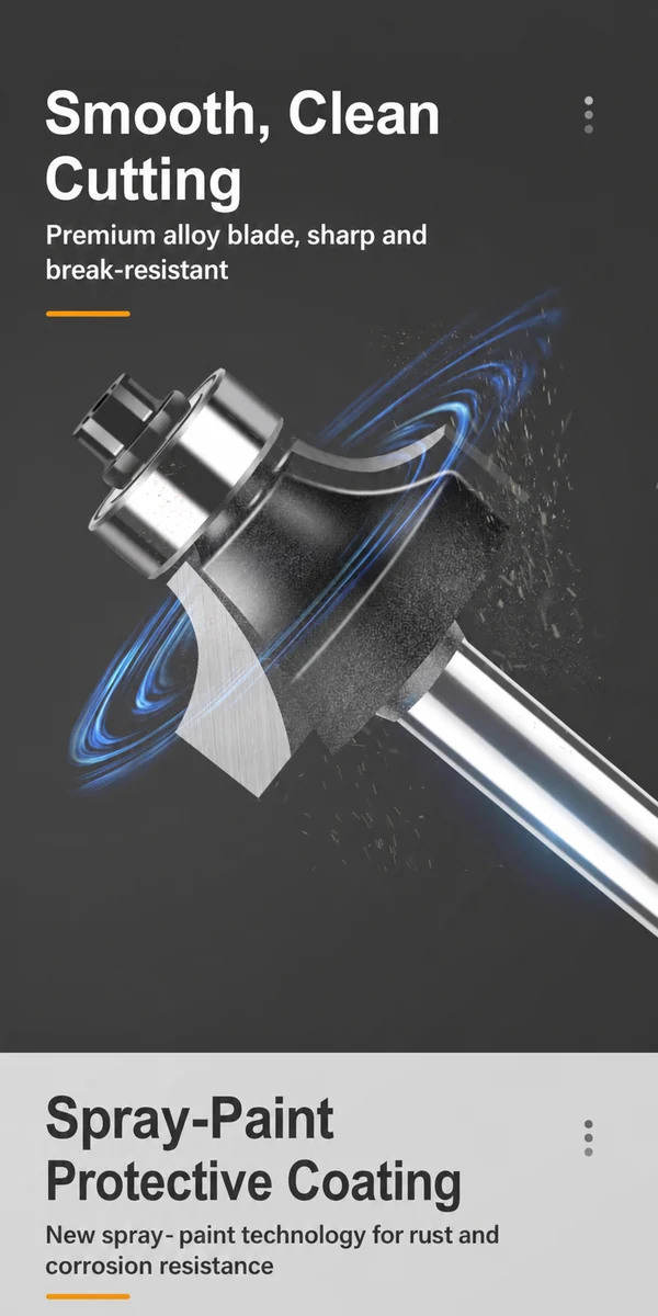 CUTQOR Standard Bearing Roundover Router Bits product detail