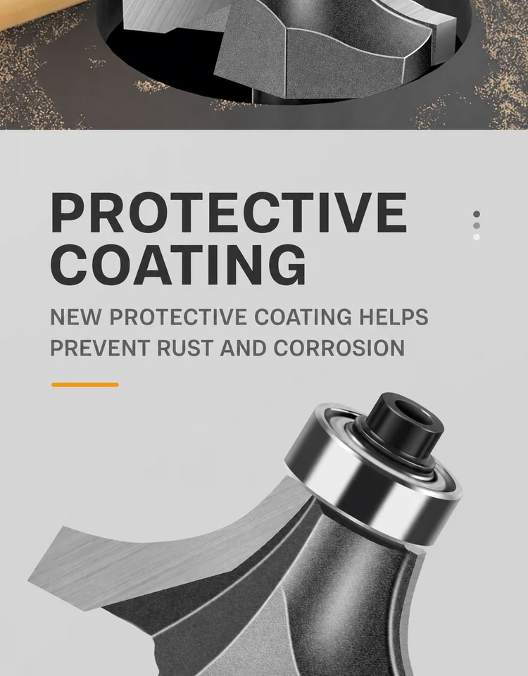 CUTQOR Professional Bearing Roundover Router Bit Series product detail