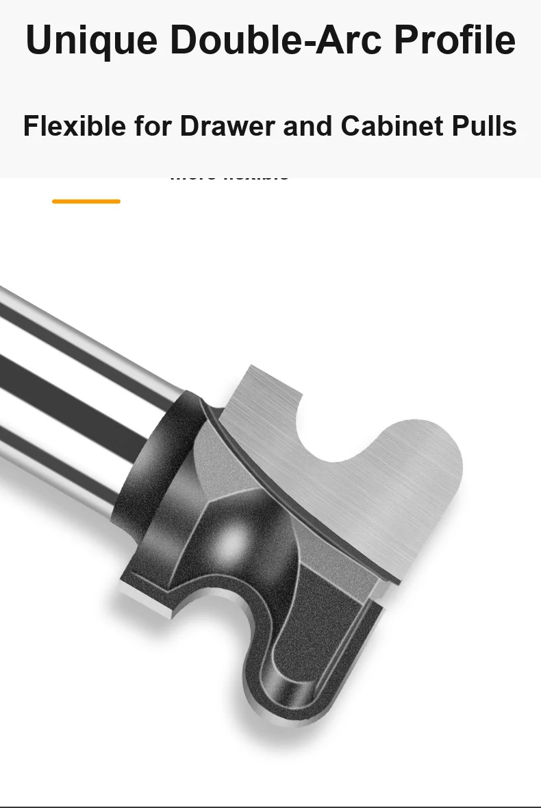 CUTQOR Double-Arc Fingernail Cabinet Pull Router Bits product detail