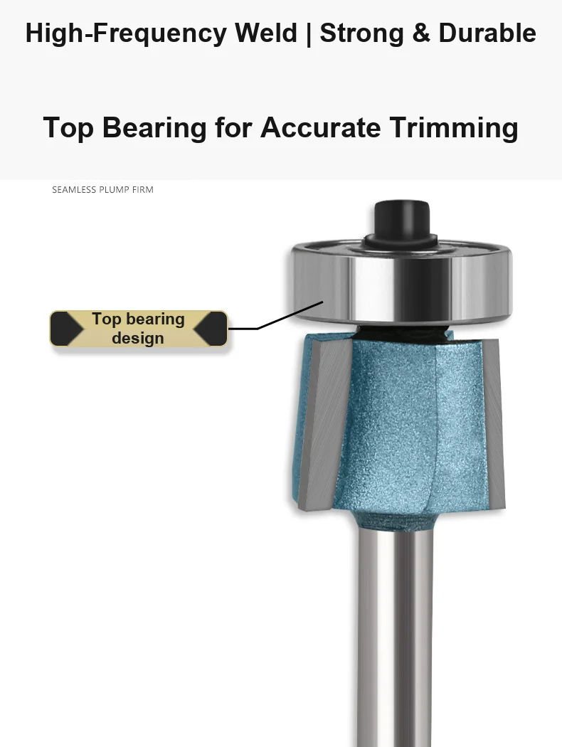 CUTQOR Three-Flute 8° Edge-Banding Bevel Trim Router Bits product detail