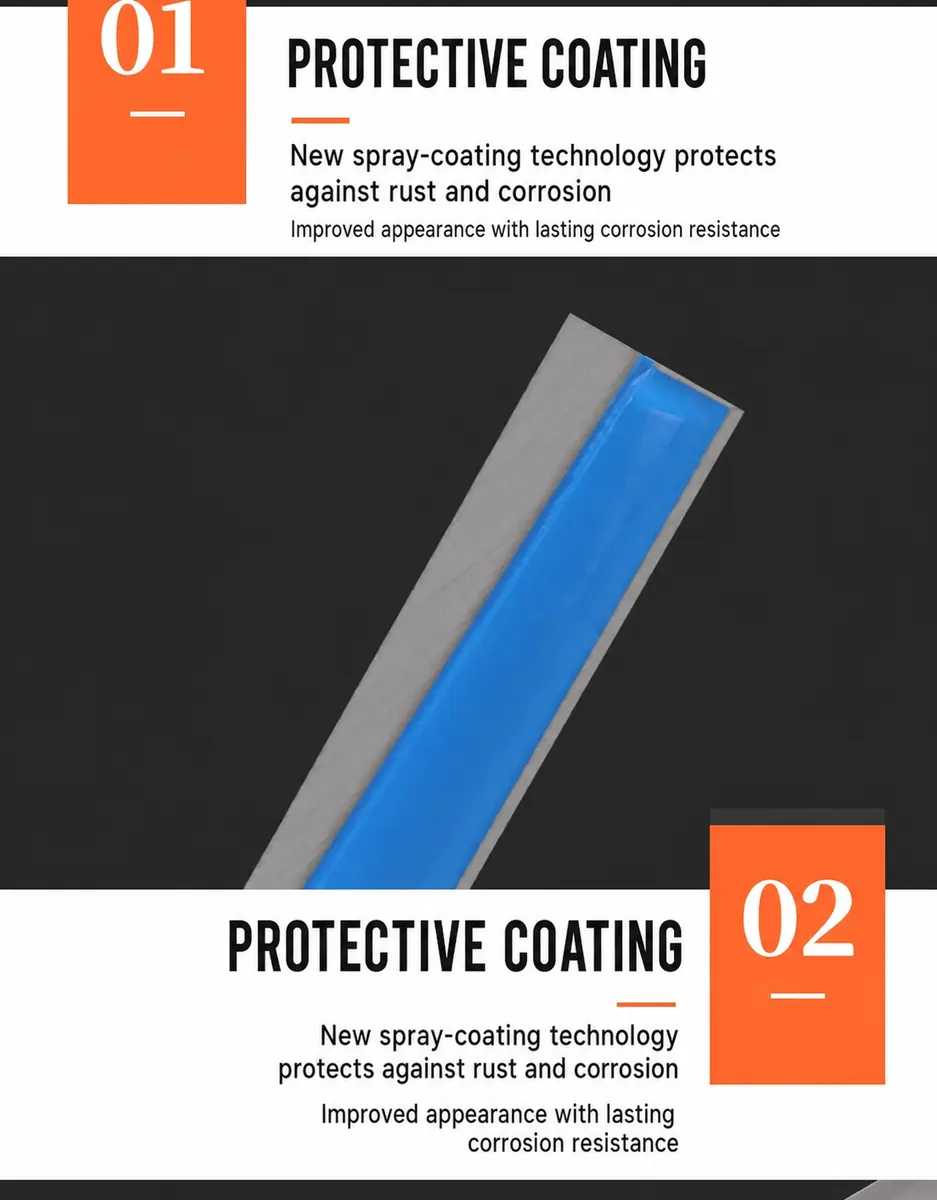 Protective coating on extra-long bottom-cleaning cutter