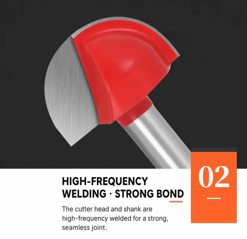 CUTQOR 6 mm Shank Round-Nose Router Bits product detail