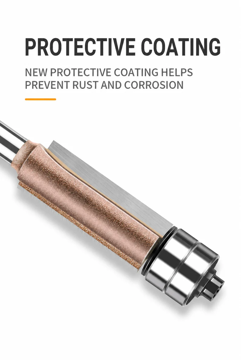 CUTQOR Professional Dual-Bearing Flush-Trim Router Bit Sets product detail