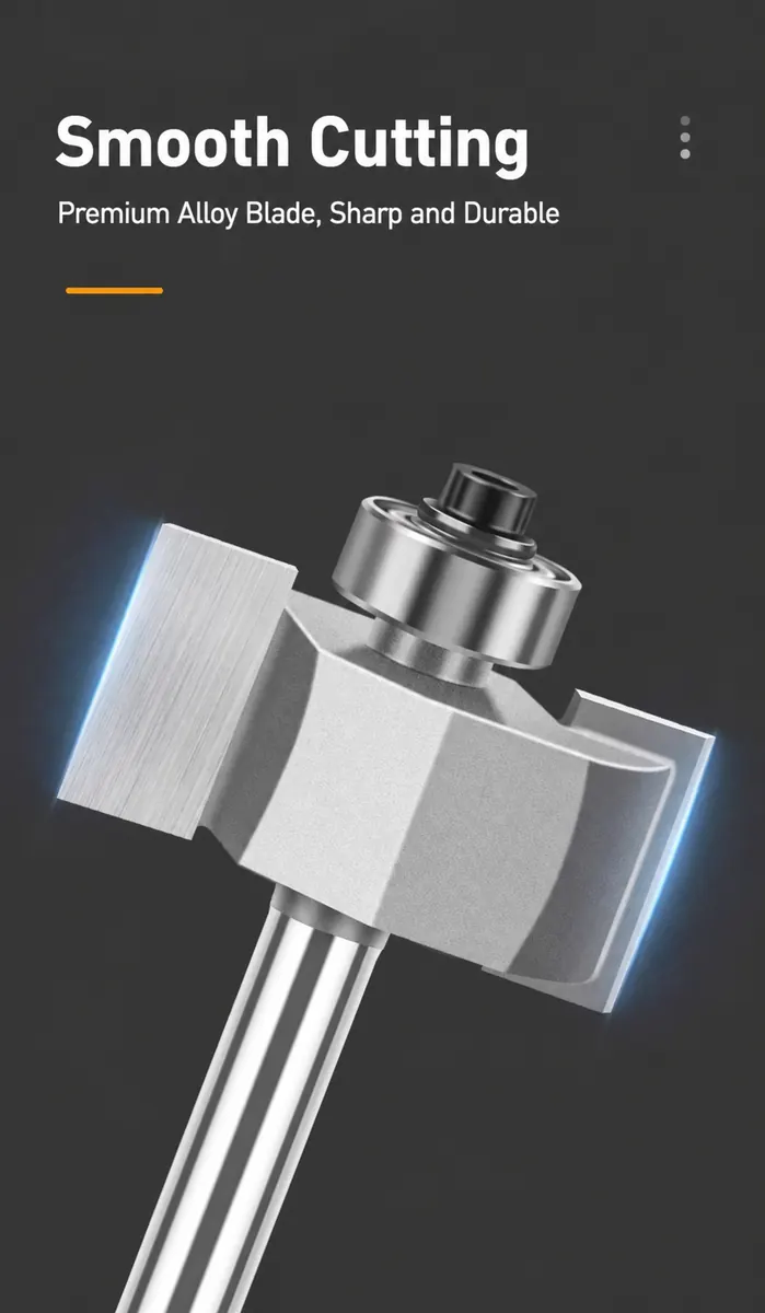 CUTQOR bearing-guided T-slot mortise and tenon router bit