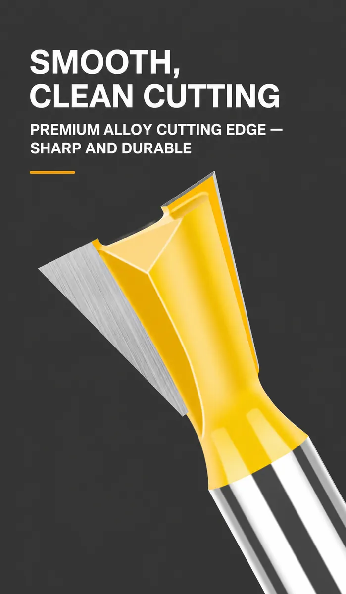 CUTQOR dovetail grooving router bit for woodworking joints and slots