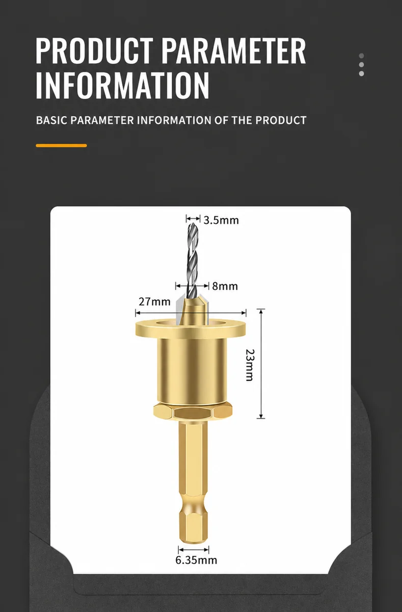 CUTQOR Adjustable Depth-Stop Countersink Drill Bits product detail