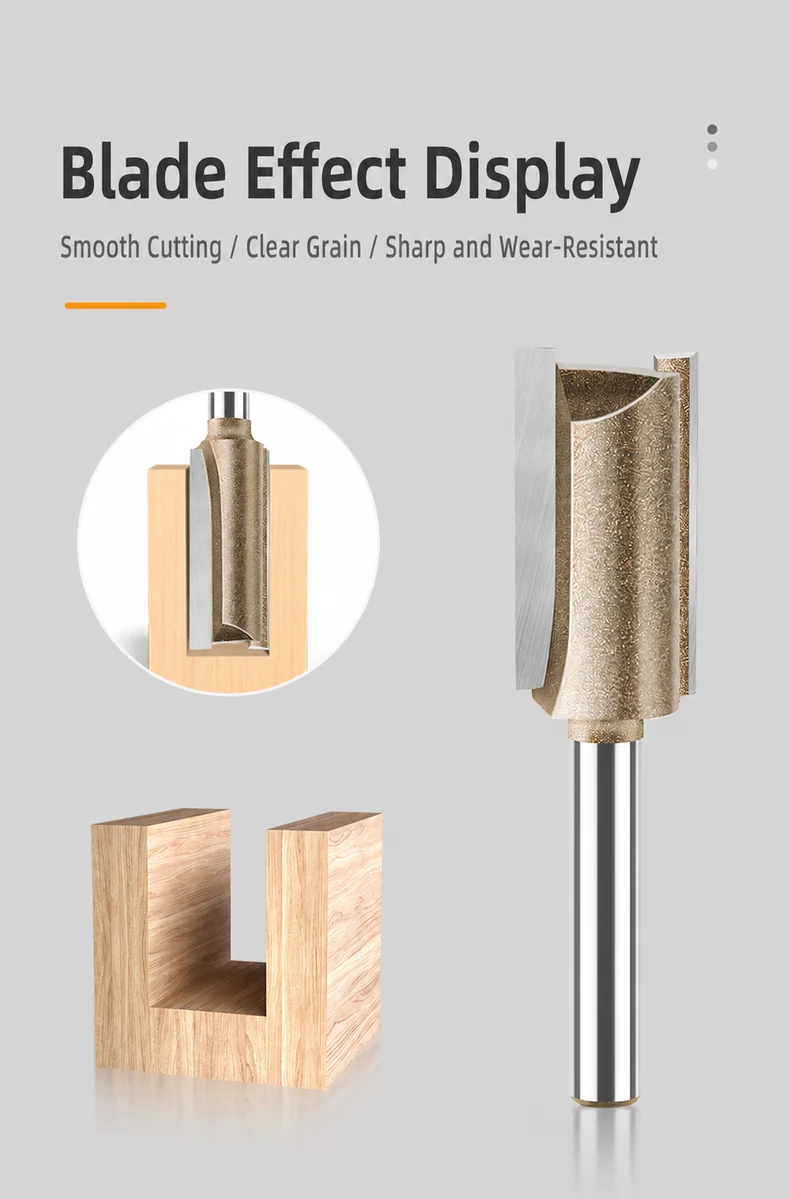 CUTQOR Professional Single & Double-Flute Straight Router Bits product detail
